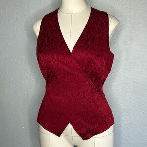 Donna Karan satin damask vest